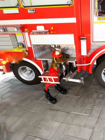 Ente Feuerwehrmann, Bambusholz