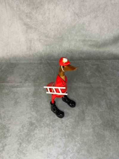 Ente Feuerwehrmann, Bambusholz – Bild 3