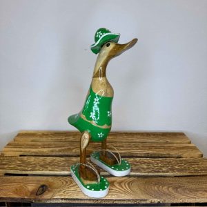 Ente Blumen grün