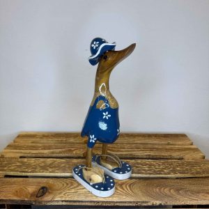 Ente Blumen blau