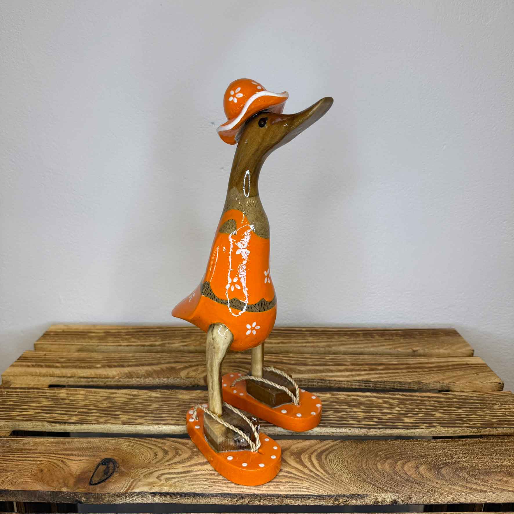 Ente Blumen orange